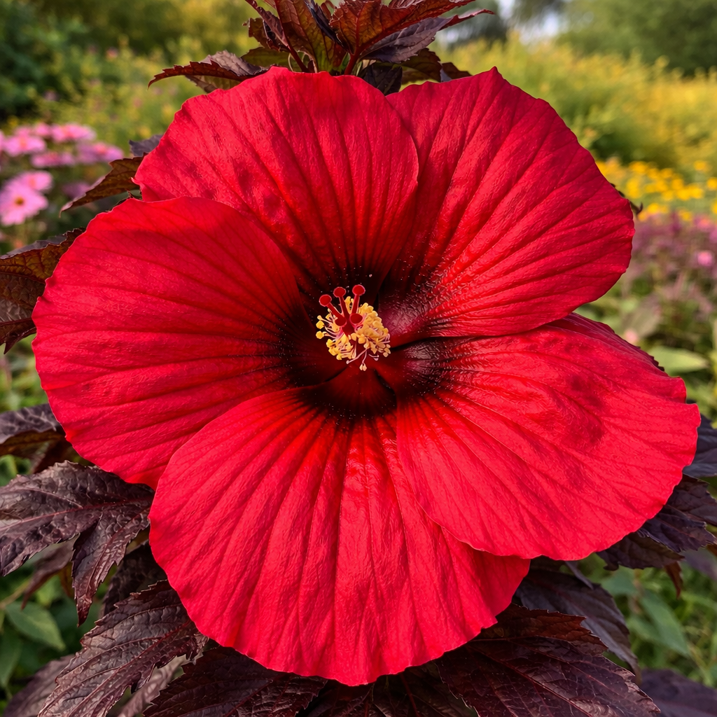 HIBISCUS X MOONSHADOW™ CARMINE / ROSE MALLOW