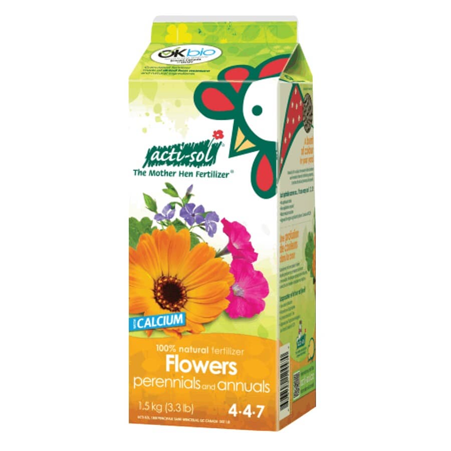 ACTI-SOL 1.5kg 4-4-7 FLOWER FERTILIZER