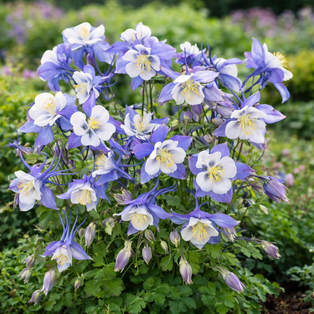 AQUILEGIA X EARLYBIRD™ BLUE AND WHITE / COLUMBINE